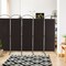 Extra Wide 6-Panel Folding Room Divider Privacy Screen with Metal Frame for Office or Bedroom